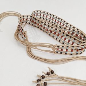 Boho wood bead belt light weight